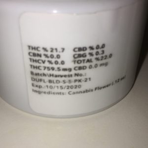 jack herer truflower thc percentage label by indicadam