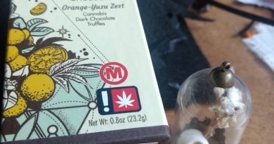 crop circle chocolate orange-yuzu zest cannabis dark chocolate truffles review by pdxstoneman