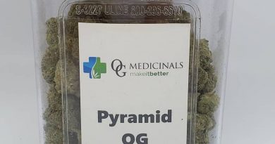 pyramid og flower jar by og medicinals strain review by cannaquestions