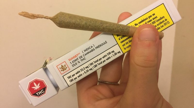 sunset preroll by lbs gold strain review by thecoughingwalrus