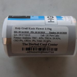 holy grail kush hgk by nature's grace and wellness strain review by upinsmokesession 2