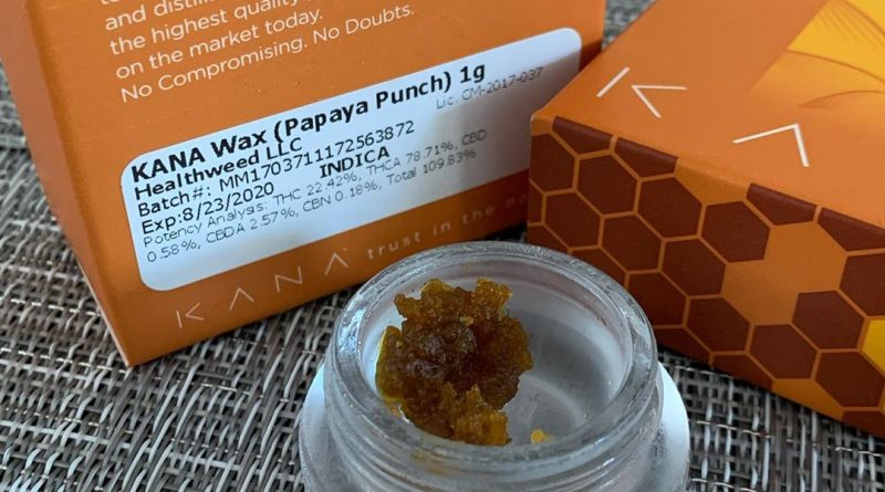 papaya punch wax by KANA premium extractions concentrate review by trippietropical