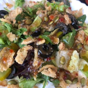 salad with cbd tincture from thunderbird hemp review by consciouscloudscbd