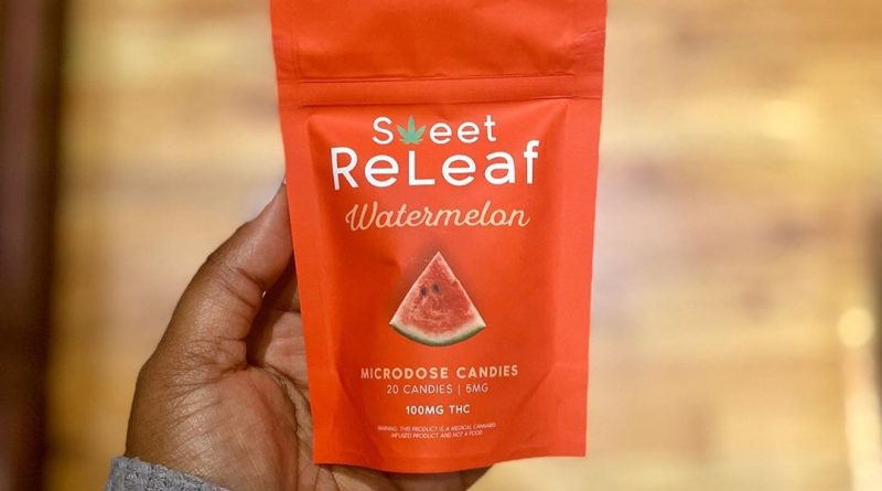 watermelon microdose candies by pts sweet releaf edible review by upinsmokesession