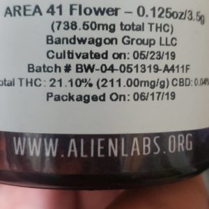 area 41 by alien labs strain review by cannasaurus_rex_reviews 2