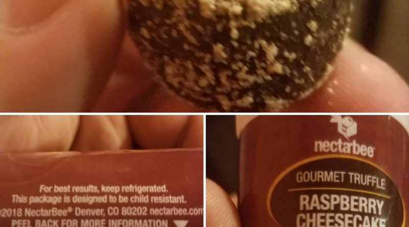 nectarbee raspeberry cheesecake truffle edible review by sticky_haze420