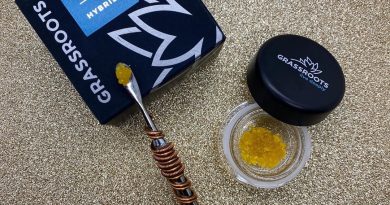 birthday cake sugar by grassroots cannabis concentrate review by upinsmokesession