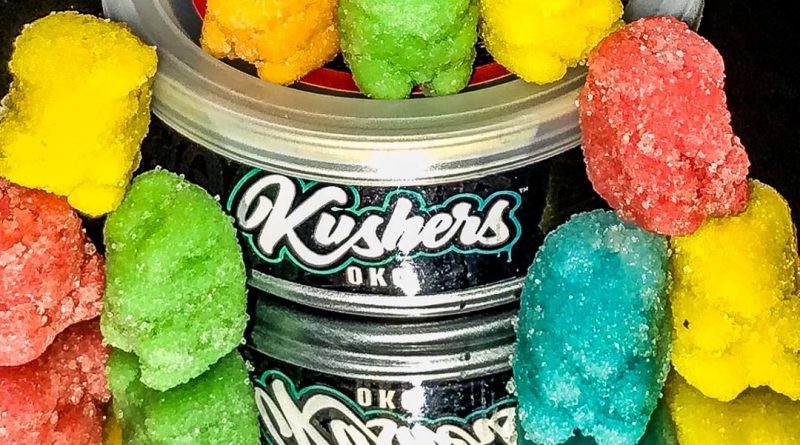 sour gummy bears by kushers okc edible review by okcannacritic