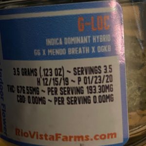 g-loc by rio vista farms strain review by trunorcal420 2