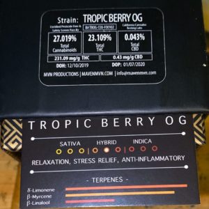 tropic berry og by maven genetics strain review by trunorcal420 3