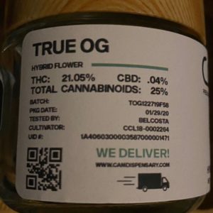 true og by cam strain review by trunorcal420 2