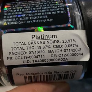 platinum by midzotics strain review by trunorcal420 2