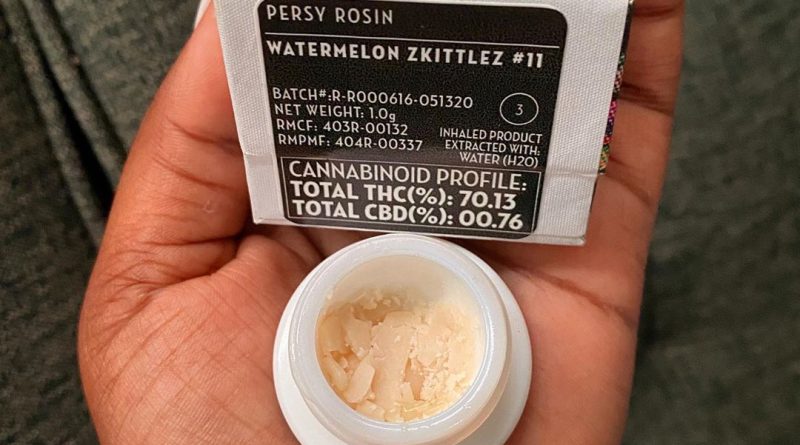 watermelon zkittlez #11 persy rosin by 710 labs concentrate review by upinsmokesession