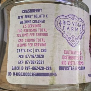 crashberry by rio vista farms strain review by trunorcal420