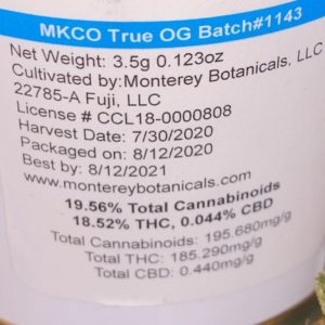 true og by monterey kush co strain review by trunorcal420 2