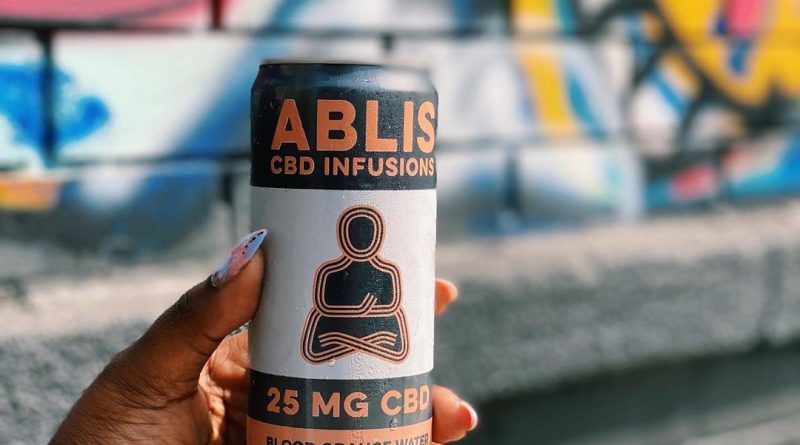 blood orange sparkling water by ablis cbd drinkable review by upinsmokesession