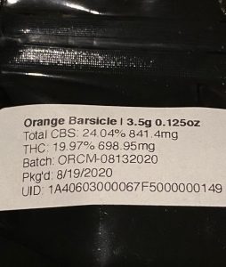 orange barsicle by broke boyz strain review by trunorcal420 2