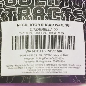 cinderella 99 sugar wax by regulator xtracts concentrate review by 502strainsheet 2