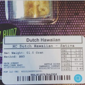 dutch hawaiian honeycomb wax by sticky budz concentrate review by 502strainsheet 3