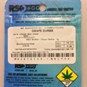 grape durbs rso shatter by rso+go concentrate review by 502strainsheet 2