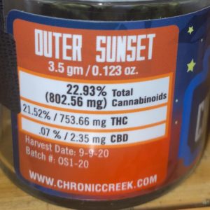 outer sunset by chronic creek strain review by trunorcal420 2