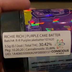 purple cake batter by richie rich strain review by trunorcal420 2