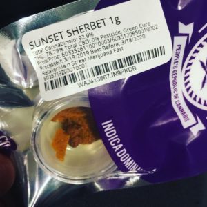 sunset sherbert wax by perecan farm concentrate review by 502strainsheet