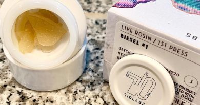 biesel #1 live rosin by 710 labs concentrate review by austnpickett