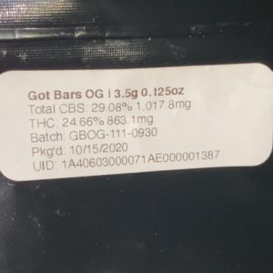 got bars og by xotic flavors strain review by trunorcal420 2
