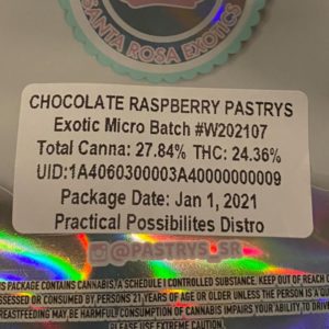 chocolate raspberry pastry's by pastry's strain review by trunorcal420 2