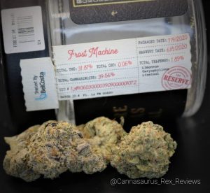 frost machine by mohave cannabis co. strain review by cannasaurus_rex_reviews