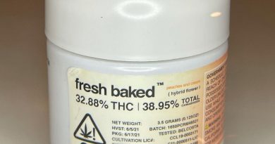 peaches and cream by fresh baked strain review by cannasseur777