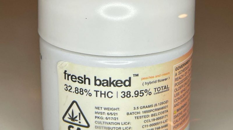 peaches and cream by fresh baked strain review by cannasseur777