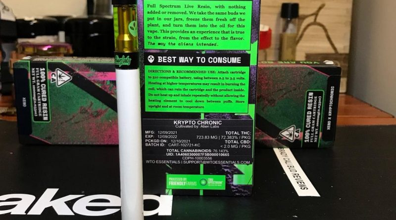 kryptochronic live resin cart by alien labs vape review by cali_bud_reviews