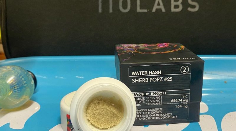 sherb popz #25 water hash by 710 labs concentrate review by calI_bud_reviews