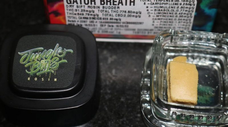 gator breath dry sift rosin budder by jungle boys rosin concentrate review by biscaynebaybudz