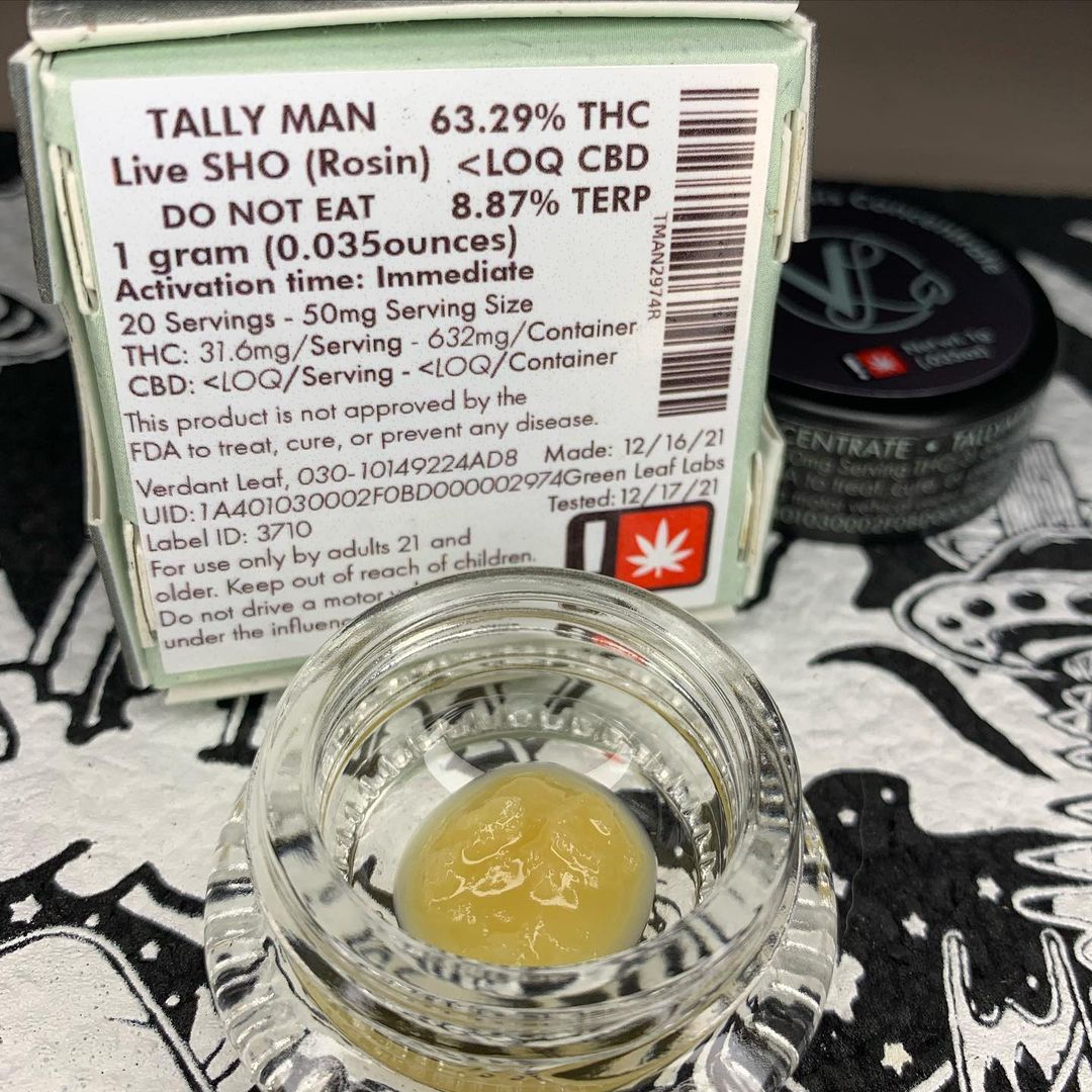 tally mon live rosin by verdant leaf dab review by pnw_chronic