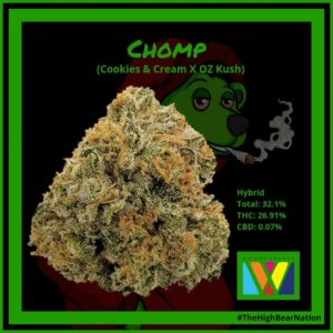 chomp by wonderbrett x russ strain review by norcalcannabear