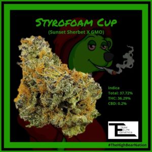 styrofoam cup by team elite genetics strain review by norcalcannabear