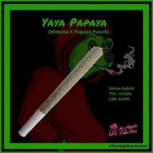 yaya papaya pre-roll by la palm trees review by norcalcannabear
