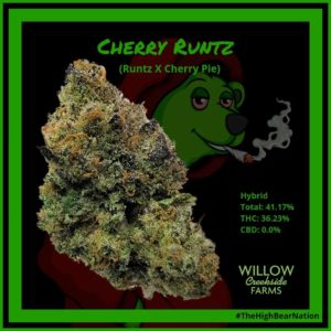 cherry runtz by willow creekside farms strain review by norcalcannabear