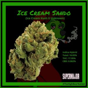 ice cream sando by supermajor strain review by norcalcannabear