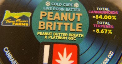 peanut brittle hash rosin by funk extracts dab review by pnw_chronic 2