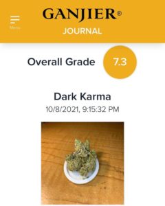 dark karma by fig farms strain review by justin_the_ganjier