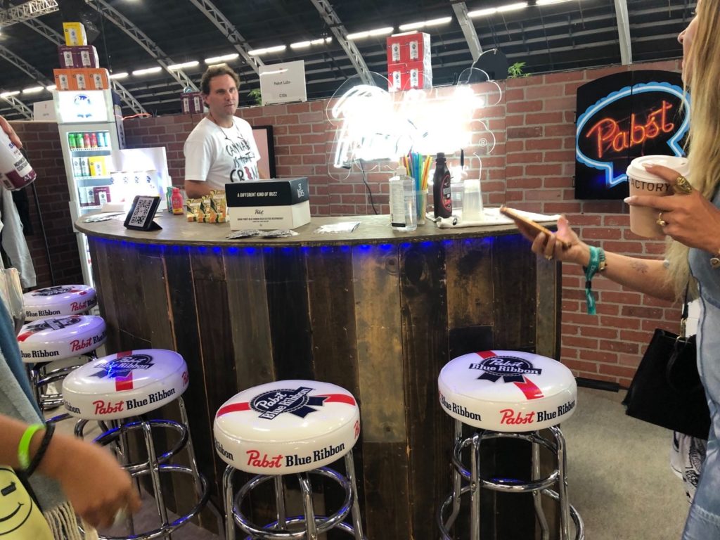 pabst blue ribbon high seltzer bar at hall of flowers 2022
