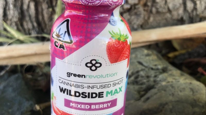 100mg wildside max cannabis infused shot by green revolution drinkable review by caleb chen