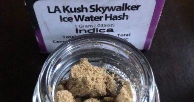 la kush skywalker ice water hash by lime cannabis co review by caleb chen