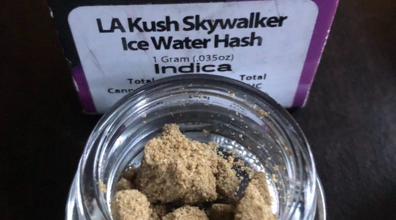 la kush skywalker ice water hash by lime cannabis co review by caleb chen