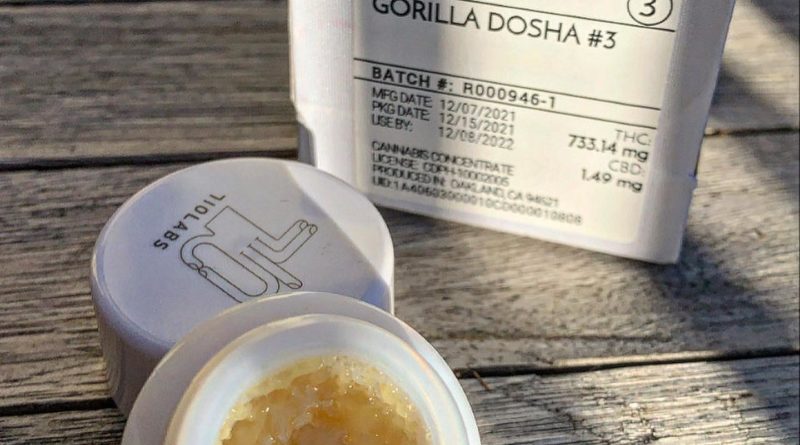 gorilla dosha #3 live rosin by 710 labs dab review by wl_official619 2