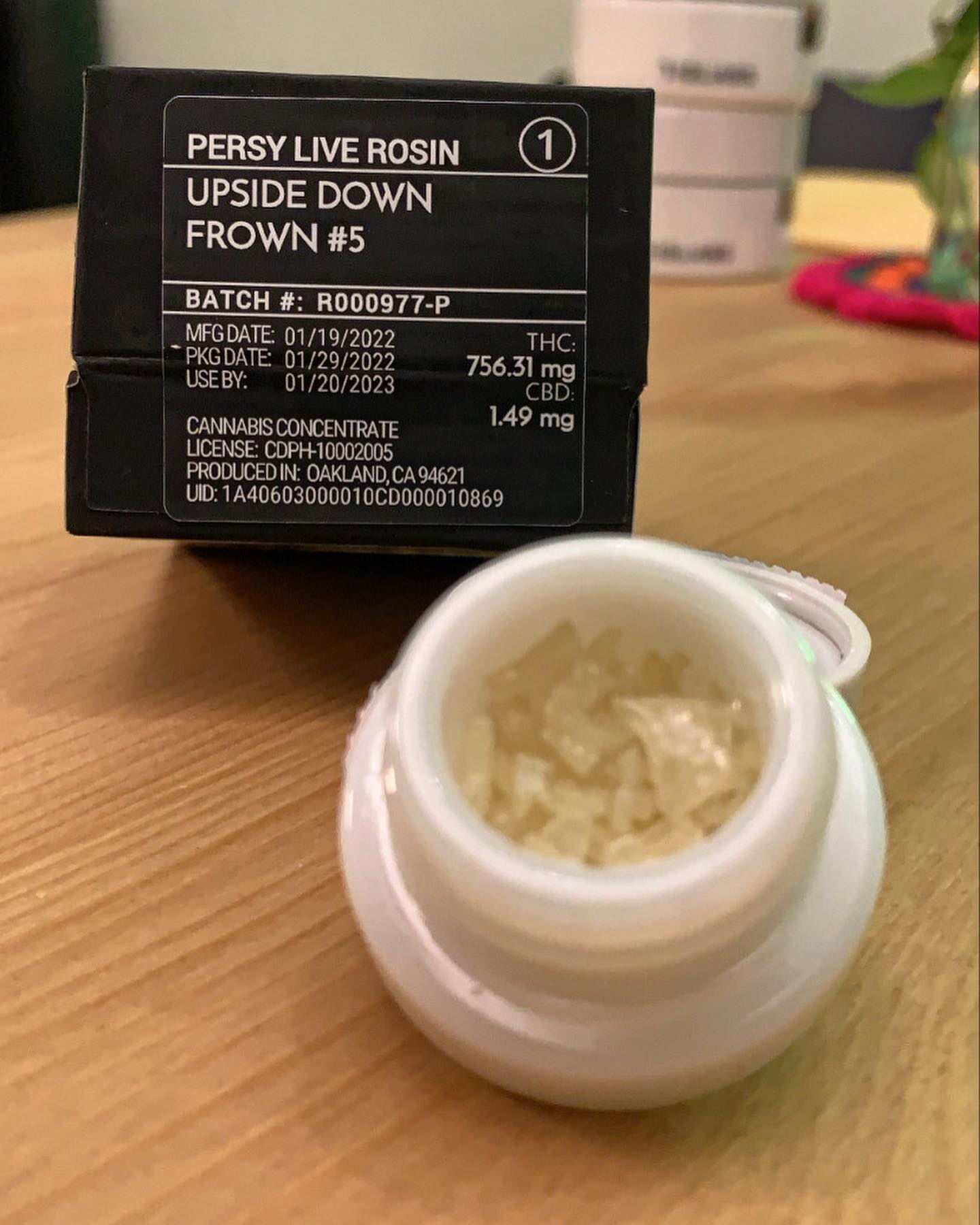 Dab Review Upside Down Frown 5 Live Rosin by 710 Labs The Highest